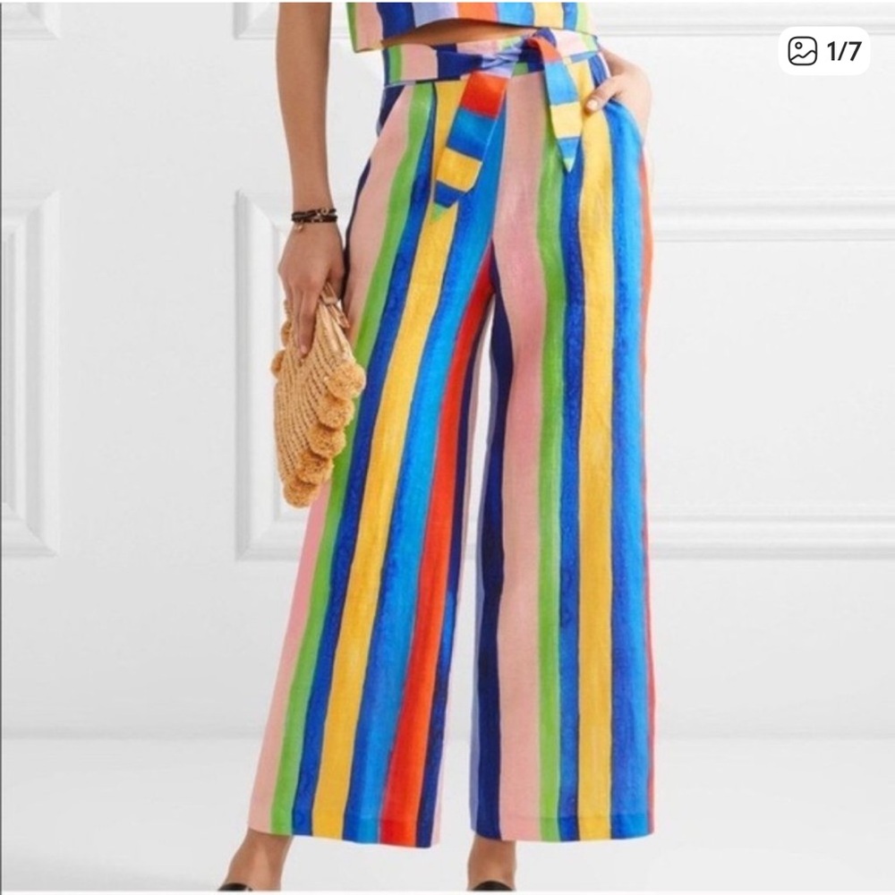 Mara Hoffman Multicolor Striped Linen Pants size 6